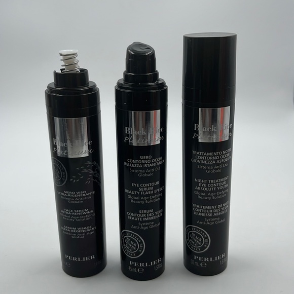 Perlier Black Rice Platinum  Night Treatment Eye Contour Serum 1.5 oz bundle - Picture 1 of 1